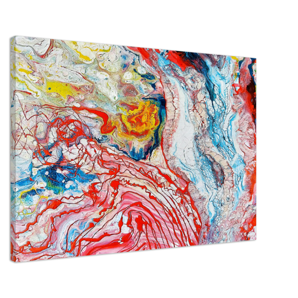 Red sea abstract wrapped Canvas wall art