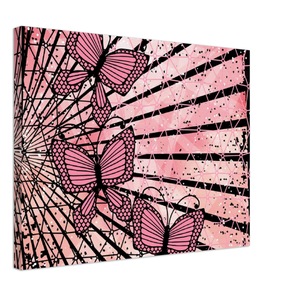 Pink abstract butterfly 18x24 Canvas