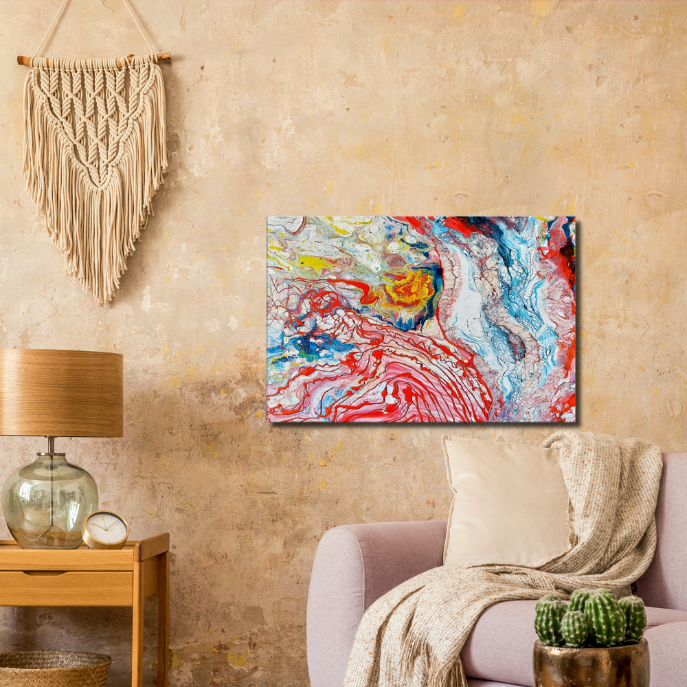 Red sea abstract wrapped Canvas wall art