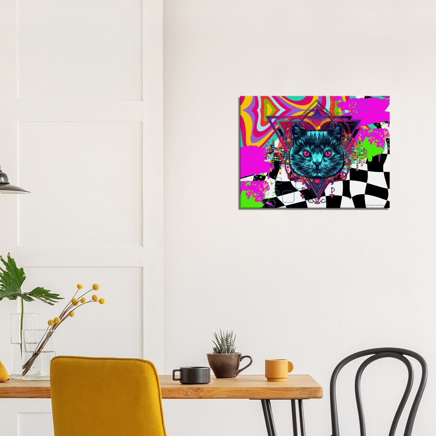 Trippy space cat Canvas 18x24