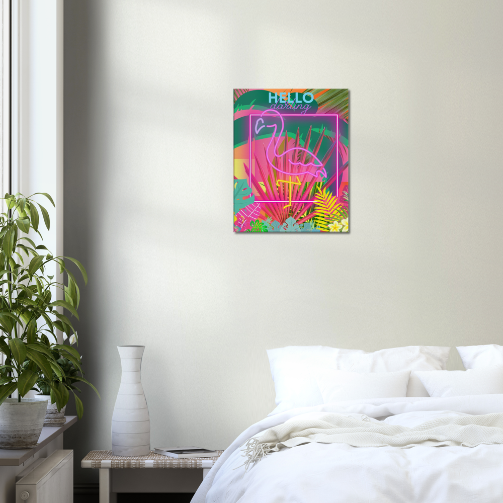 Tropical Hello Darling Canvas 16x20