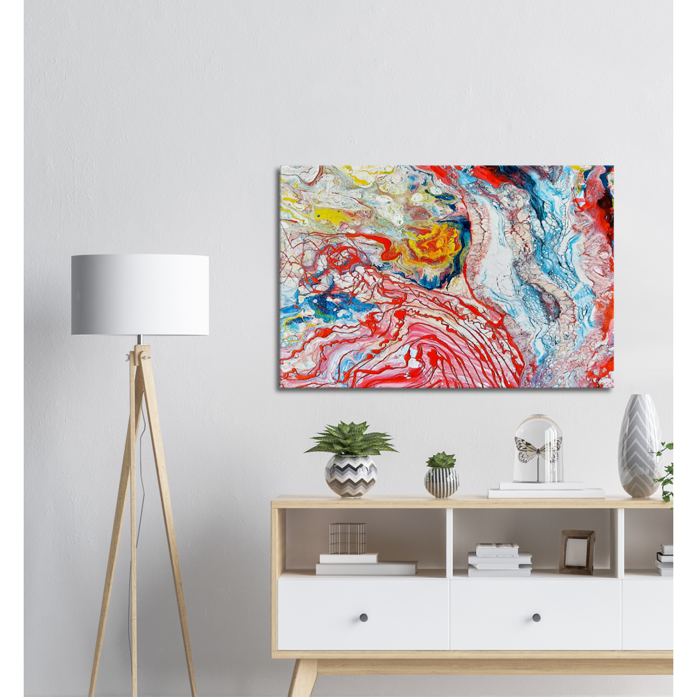 Red sea abstract wrapped Canvas wall art